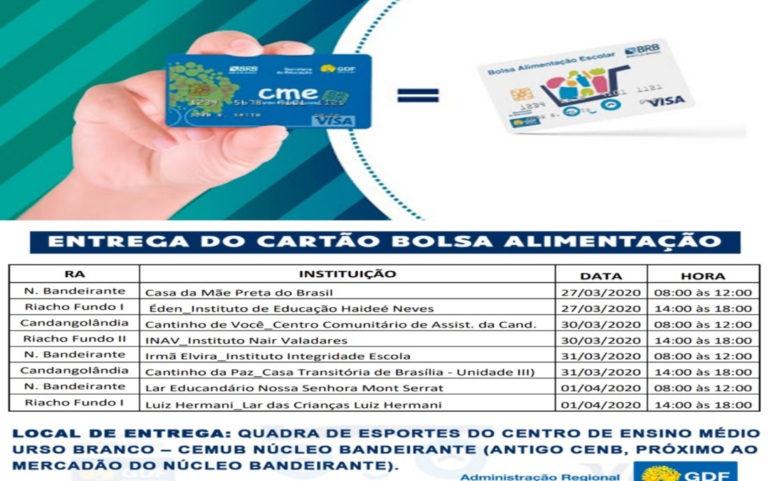 Entrega do Cartão Bolsa Alimentação!